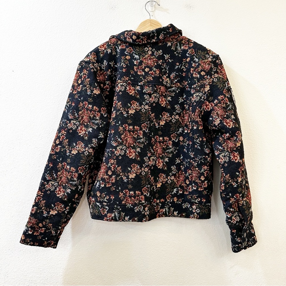 Blank NYC Tapestry Flight Floral Printed Bomber Jacket Size Large - Picture 10 of 15